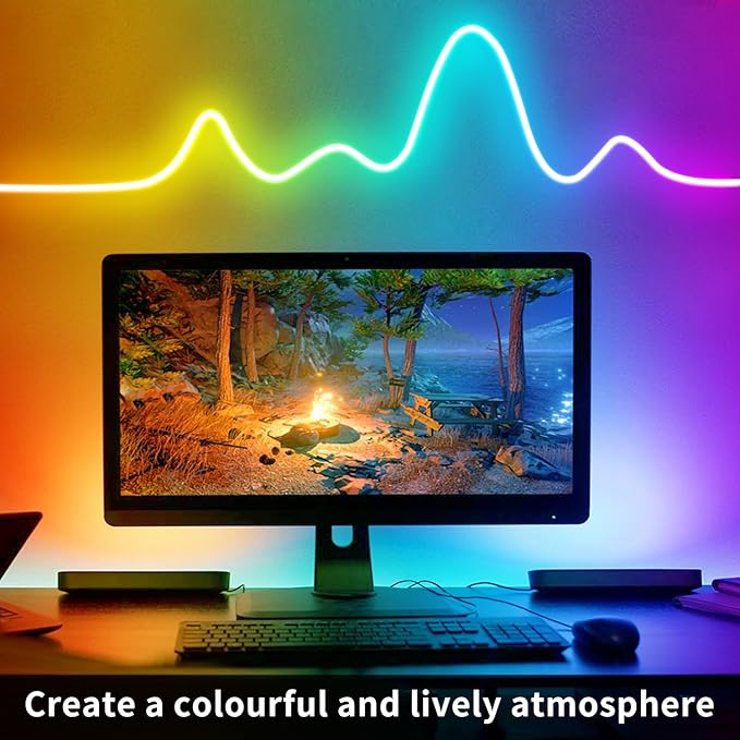 LED neon Lights Strip 132FT,DC 24V RGB LED neon Light Strip APP Remote Controls Control Waterproof Flexible Neon LED Rope Lights for Bedroom,Playroom,Outdoors Decor（2 Rolls of 66ft）