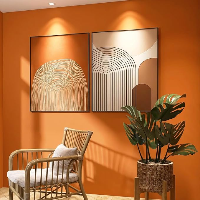 Orange Peel and Stick Bathroom Removable Wallpaper Thicken Vinyl Modern Matte Textured Solid Color Self-Adhesive Kids Wallpaper, Contact Paper for Bedroom Kitchen Cabinet (24"x393" Orange)