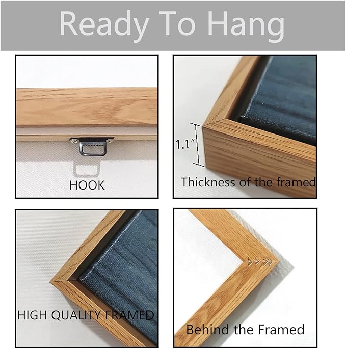 Large World Map Canvas Prints Framed Wall Art for Living Room Office 24x48 Green World Map Picture Artwork Decor for Home Decoration(With Soild Wood Dark Framed)