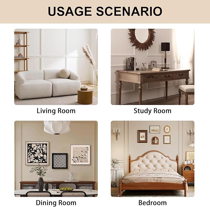 4-Piece 35.4-Inch Top Rails, Compatible with Our Wall Molding Trim Kit for Accent Wall