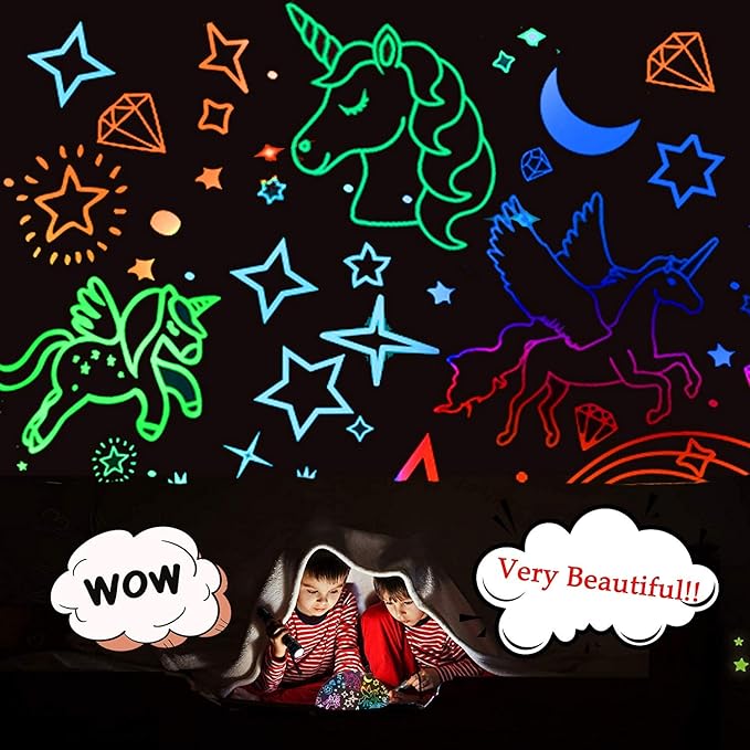 MINGKIDS Christmas Stocking Stuffers for Toddler Girls,Unicorn Gifts Age 6-8,Unicorns and Starry Night Light Projector for Kids, Birthday Gift for 3-10 Year Olds Girls