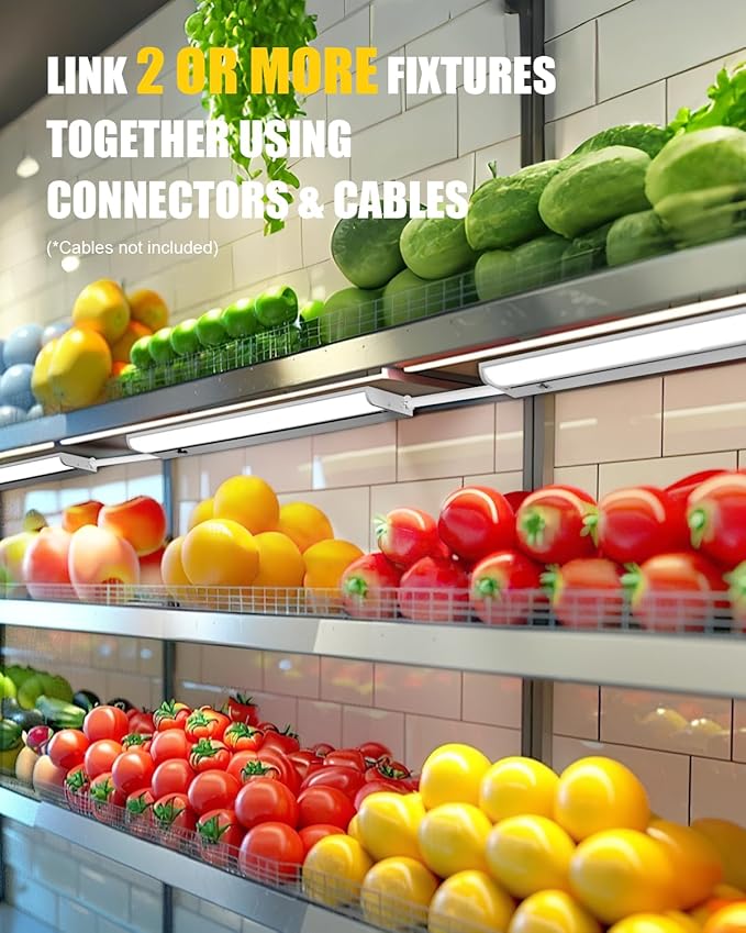 30 Inch LED Under Cabinet Lighting, Hardwired & Plug in, Linkable, Dimmable, 3CCT Selectable Kitchen Cabinet Light, CRI93