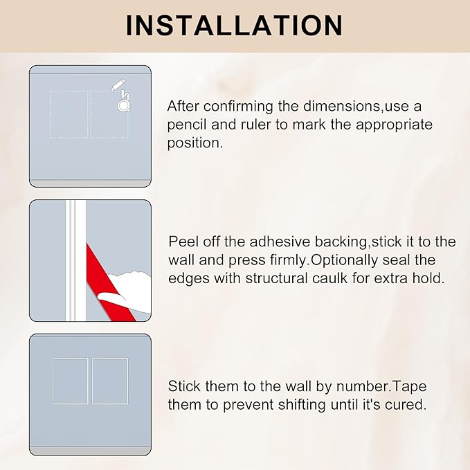 2 Set of 16" x 20" Pre-Cut Accent Wall Molding Trim Kit, Peel and Stick Premade Wainscoting Panels for Interior Decoration, Ready to Assemble Chair Rail Moulding