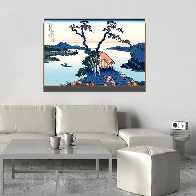 OKRA Katsushika Hokusai canvas wall art - Thirty-six Views of Mount Fuji - Lake Suwa in Shinano Province poster - Famous Japanese Art Paintings - Home Decor - Unframed