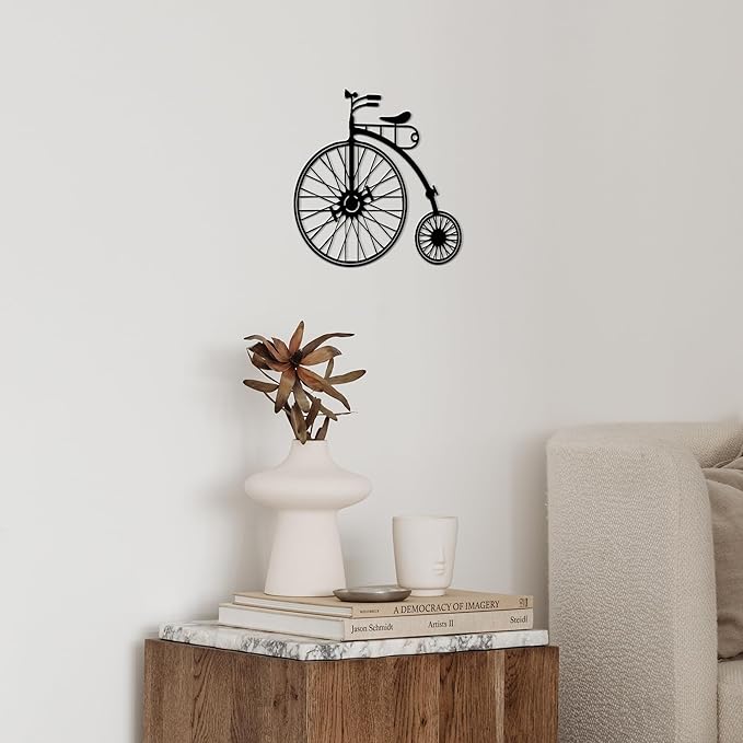 Bicycle Decor - Metal Bike Decor with Waterproof Coating for Indoor and Outdoor,12x11 Inches Retro Wall Decor Ideal for Teenage Room Decor, Christmas and Birthday Gifts