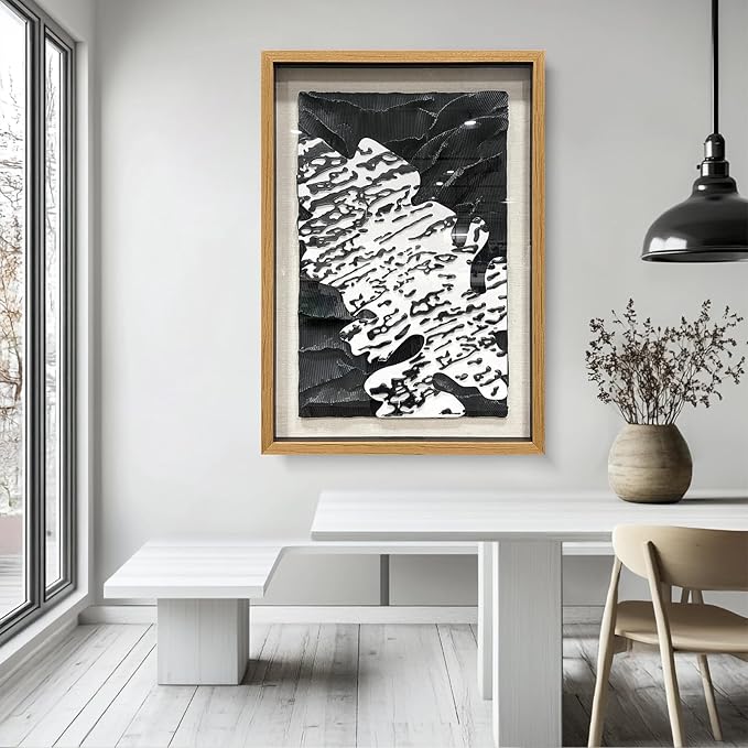 LIUZEYUE - Abstract 3D paper art wall decoration painting suitable for living room and studio walls 39.4"x59"