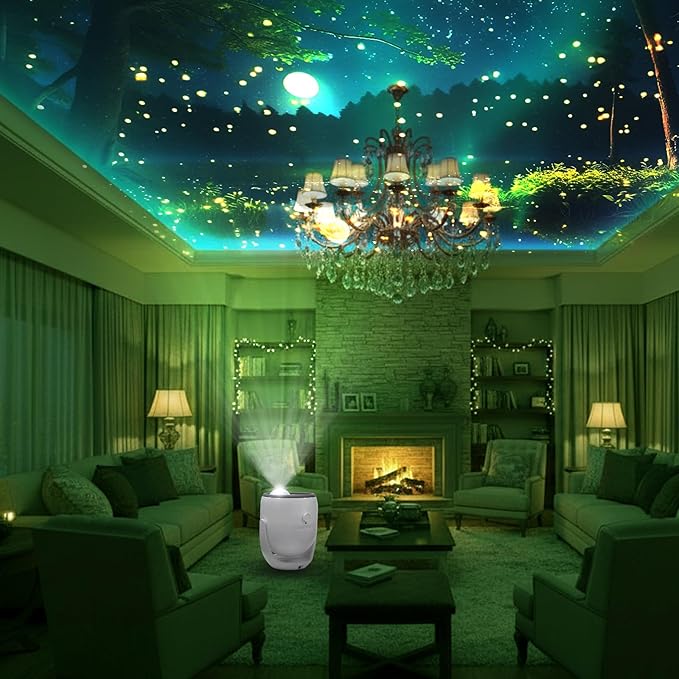 3D Galaxy Projector Night Light Projector with Bluetooth Speaker, Featuring 90 Patterns of 3D Star and Aurora Projection, Birthdays, Christmas, Valentine's Day