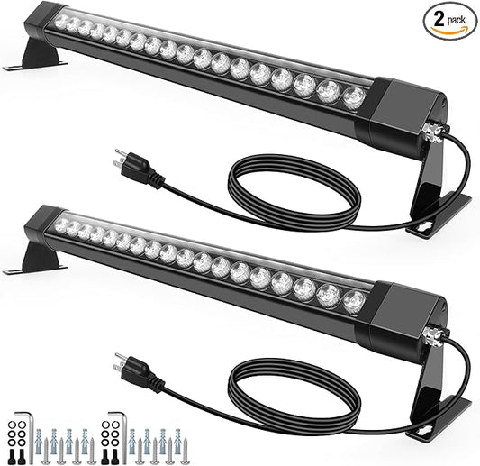 Outdoor Wall Washer Lights 2 Pack,36W 5000K Daylight White Wall Washer Lighting,2FT 120V LED Linear Wall Wash Light Bar for Garden,Backyards,Building,Courtyards Lighting