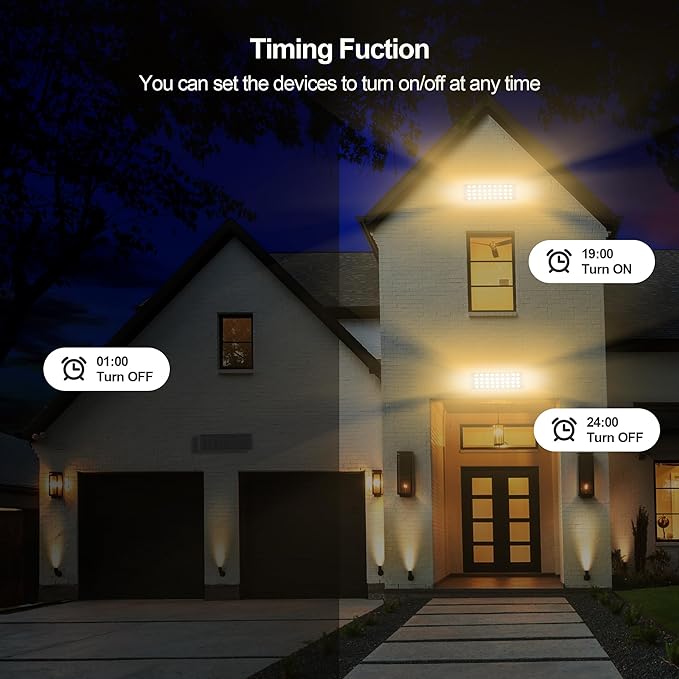 Wall Washer Light – Smart LED Landscape Spotlights with 6CCT Adjustable Color Temperature, Dimmable 1%-100%, Waterproof IP65, RF Remote & App Control, Timer Function, Easy Installation