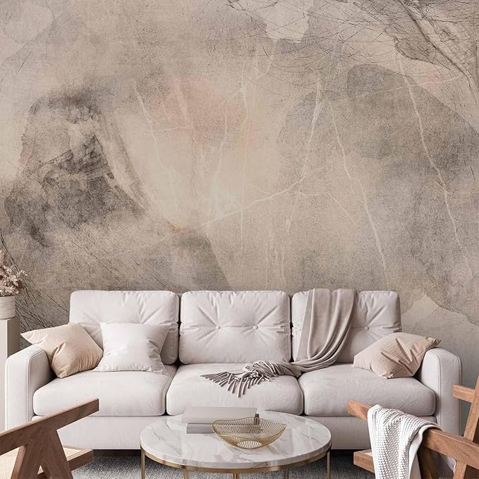 artgeist Wall Mural Abstract 118x83 in - Non-Woven Wallpaper Fleece Wall Decor Photo Print Picture Image Design Home Concrete Stone Like Painted a-A-10237-a-a