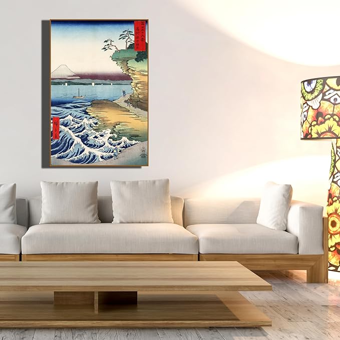 OKRA Utagawa Hiroshige Poster - Traditional Japanese Paintings - Famous Sea Paintings - Famous Japanese Paintings - Cool Home Decor for Living Room Hotel Kitchen - Unframed