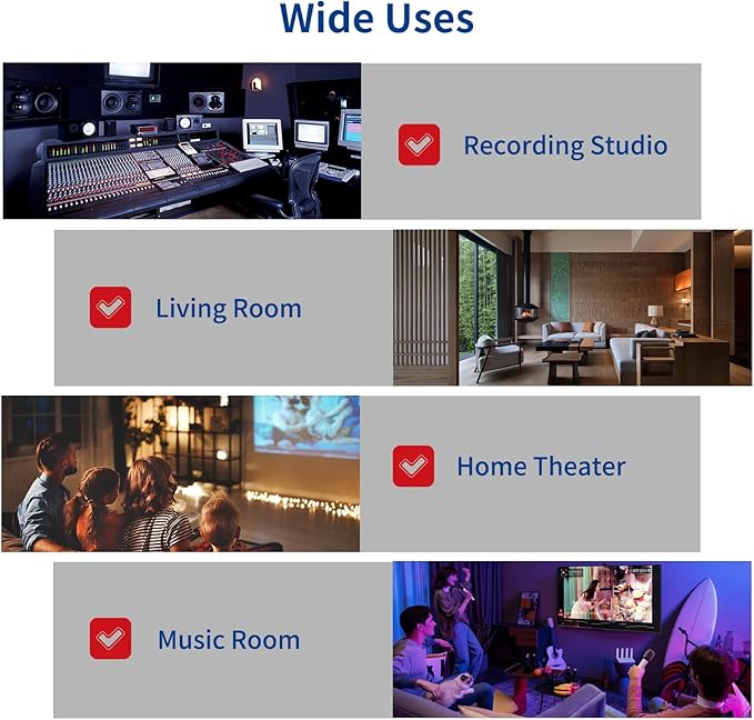 56 Pack Sound Proof Panels for Walls, 2" X 12" X 12" Wedges Acoustic Foam, High Density Acoustic Panels, Soundproof Wall Panels for Home Studio Sound Absorption and Decoration, Black