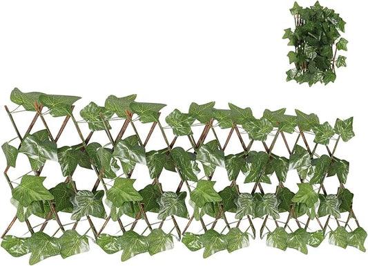 COHEALI Artificial Expandable Privacy Fence with Vivid Faux Green Leaves Wall Panel for Balcony Patio Garden Home Decoration Weather-Resistant Trellis Screen Protector