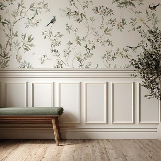 6 Sets Peel and Stick Wall Molding Kit, 12''x24'' Premade Wainscoting Accent Panels for Interior Wall Trim, Easy DIY Moulding Decor