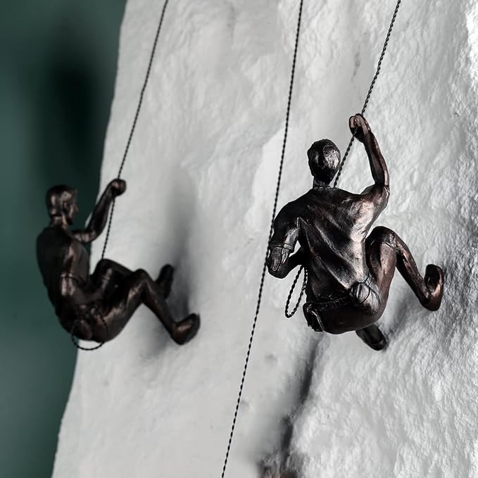 Climbing Men Wall Art Decor Sculpture,Nordic Modern Simplicity Decorative Wall Art, Climbing Man Sculptures,Home & Office Climber Gifts