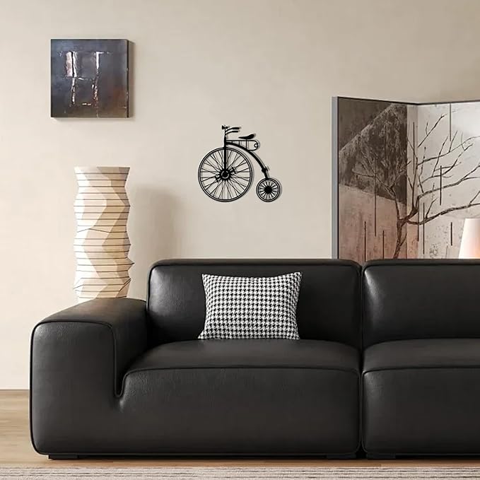 Bicycle Decor - Metal Bike Decor with Waterproof Coating for Indoor and Outdoor,12x11 Inches Retro Wall Decor Ideal for Teenage Room Decor, Christmas and Birthday Gifts