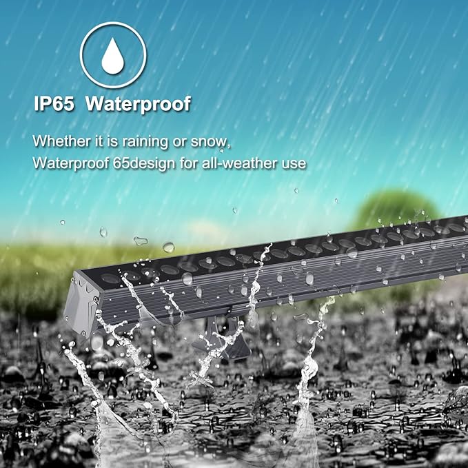 36W LED Wall Washer Lights, 6000K Daylight White Linear Flood Light, 3.2ft/40 120V LED Light Bar, IP65 Waterproof Outdoor LED Wall Washer Lights for Landscape, Church, Ads, Yard, Garden