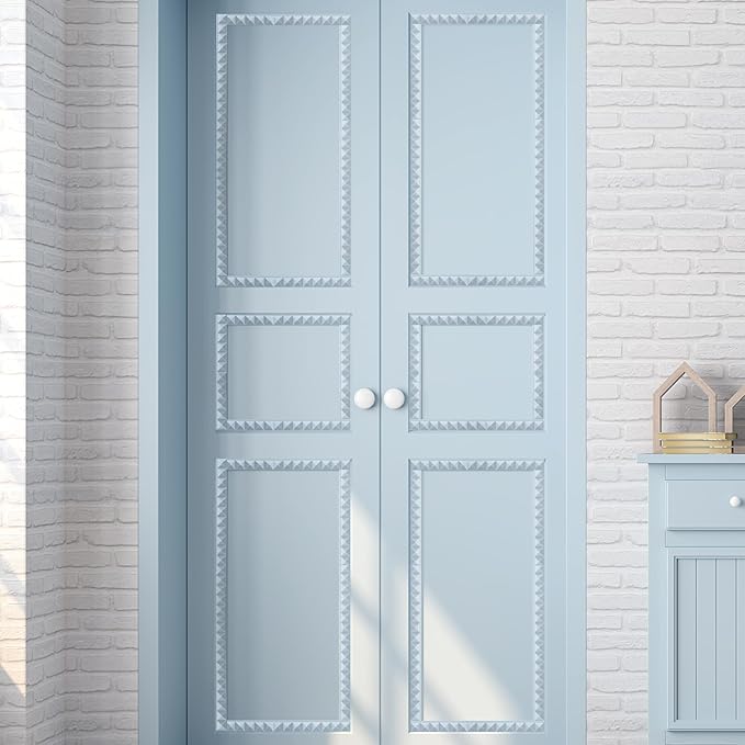 15-Pack 15.75" Unfinished Wood Pyramid Trim - Easy to Paint, Cute Decorative Molding DIY Craft for Furniture Frame, Mirror Edge, Wall, Door, Closet, Dresser, Shelf