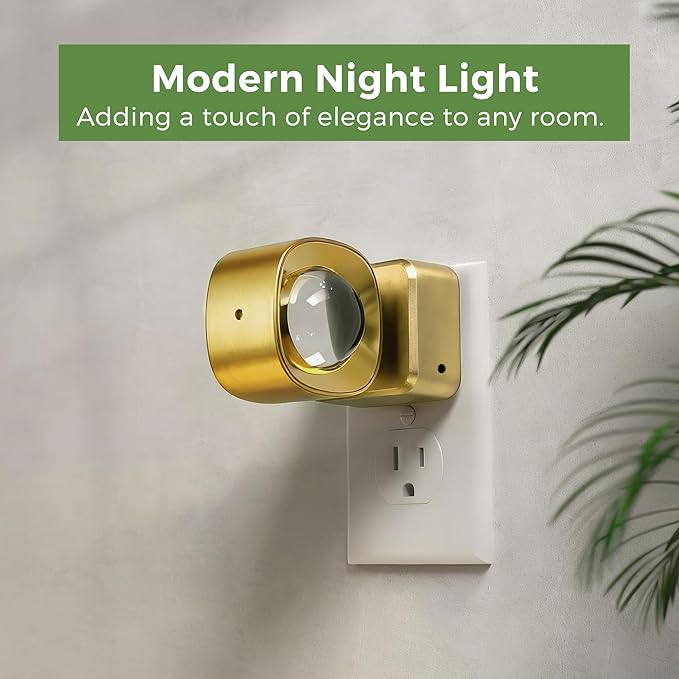 L LOHAS LED Night Light Projector, Night Lights Plug into Wall, Dusk to Dawn Sensor, Rotating Nightlight for Kids, Soft White Swivel Ambient Lighting for Bathroom, Gaming Room, Gifts,1 Pack