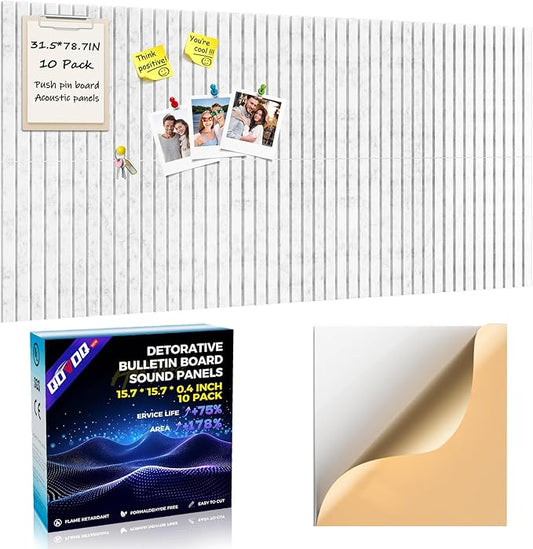 10 Pack Large Self-Adhesive Soundproof Wall Panels, 15.7 x 15.7 x 0.4in Sound Proof Foam Panels for Walls, 0.9lb/ft³ High Density,Acoustic Panels, Sound Dampening Panels grey 0.95NRC