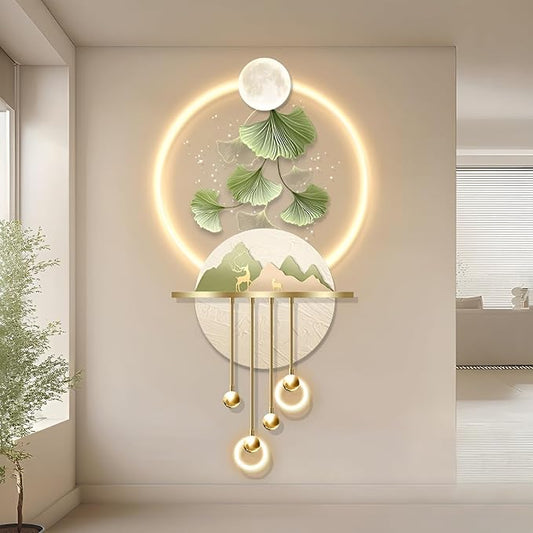 Bonsai 3D LED Wall Art Light Wall Sculpture Painting Decoration Art Modern Wall Hanging Painting for Living Room Entrance Corridor Decorative Wall Mounted Lamp(Stylle G)