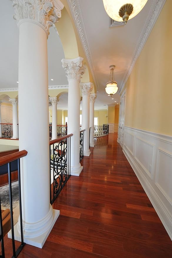 6in Face x 3-3/4in H x 4-3/4in Proj, Primed White Polyurethane, Crown Moulding, 94-1/2in Long Pro Pack, 2 Pack