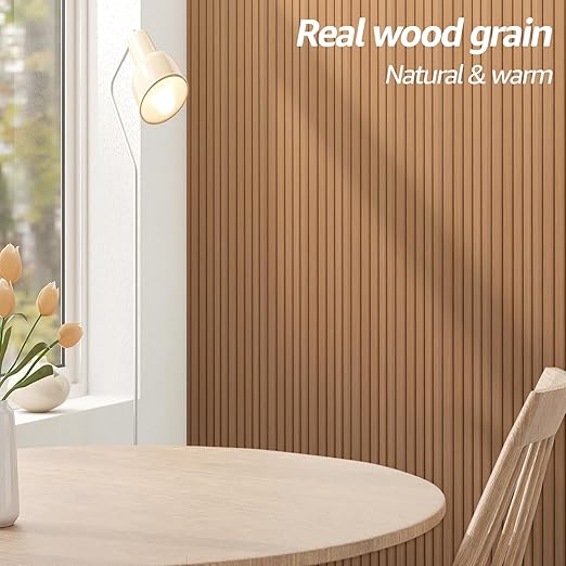 Art3d WPC Wainscoting Panels, 16-Pack 48 x 6 Inch 3D Wall Accents for Interior Wall Decor, Living Room, Bedroom, Boxwood