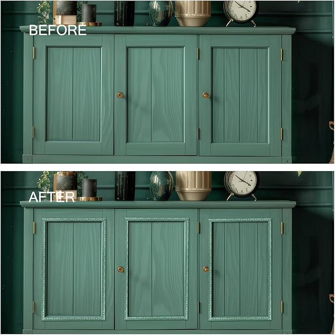 Nuanchu 12 Pcs Unfinished 3D Decorative Wood Trim Molding 15.75inch Decorative Wood Molding Cute DIY Trim for Home Wall Cabinet Shelf Window Door (Lace,15mm)