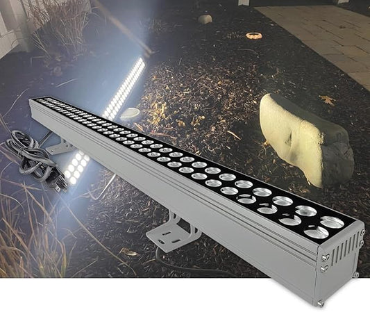 LED Wall Washer Lights-72W 5000K Daylight Wall Wash Lighting, 7200lm, 3.2ft/40, IP65 Waterproof for Indoor/Outdoor, Plug in 120V LED Light Bar for Sign, Wall, Art Display, Front Door, Yard