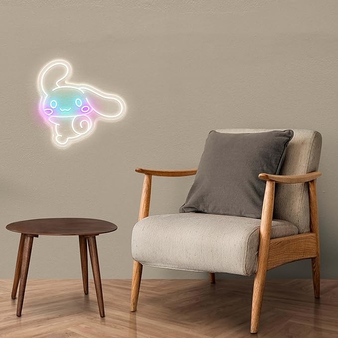 CinnamoRoll Neon Sign Anime Neon Sign for Wall Decor Janpanese Neon Light for Bedroom Wall Decor Game Room Decor Livingroom Decor for Kids, Personalized Gifts for Girls