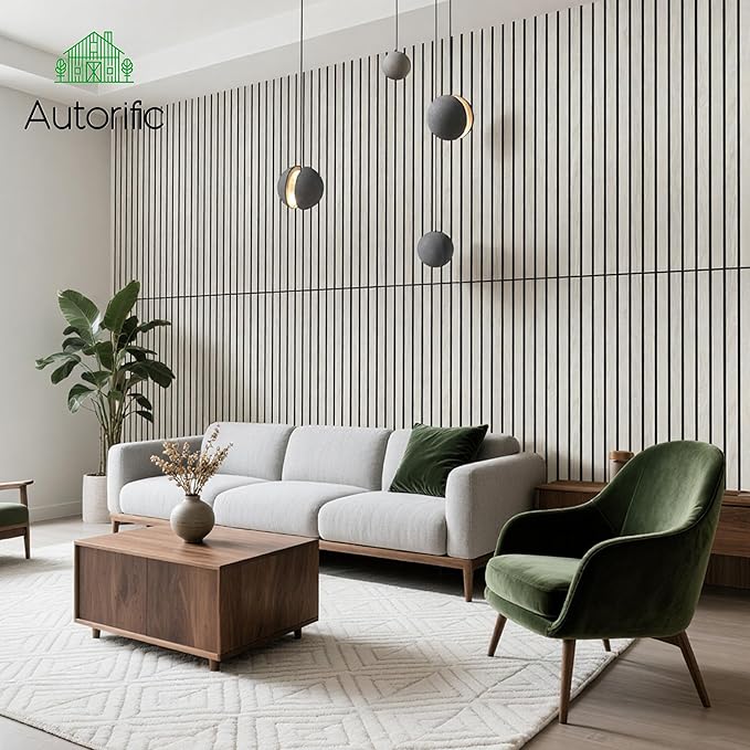 4 Pack Large Acoustic Panels 47.2”x23.6”, Decorative Acoustic Wall Panel, Sound Proof Panel with Simulated Wood Grain Finish, for Office,Home Theater,Studio,Living Room, Natural Oak