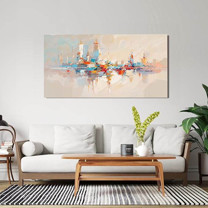 Canvas Wall Art Decor Abstract Wall Art Pictures for Living Room Colorful Abstract Wall Art Prints Abstract Canvas Art Wall Decor Artwork for Walls Wall Decorations Bedroom Home Decor 20" X 40"