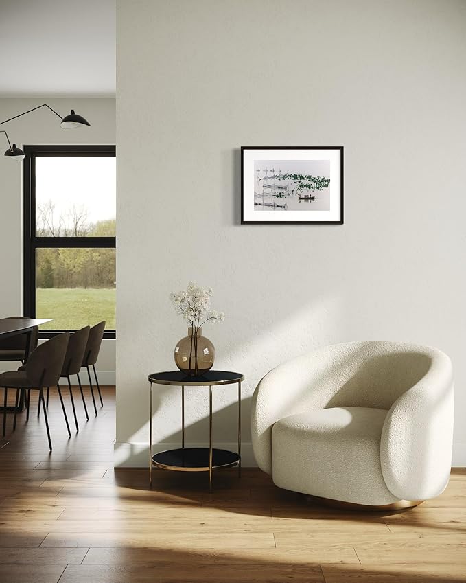 Oriental Beauty: Stunning Feng Shui Landscape Wall Art Prints for Home Decor in 3 Sizes (Tranquil Waters: Traditional Fishing Scene, 12" x 18", Oriental Beauty)