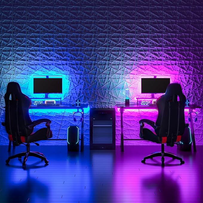 Art3d 20 Pack Decorative 3D Wall Panels, 19 Sq.Feet PVC Interior Wall Décor, 11.8"x11.8", Black