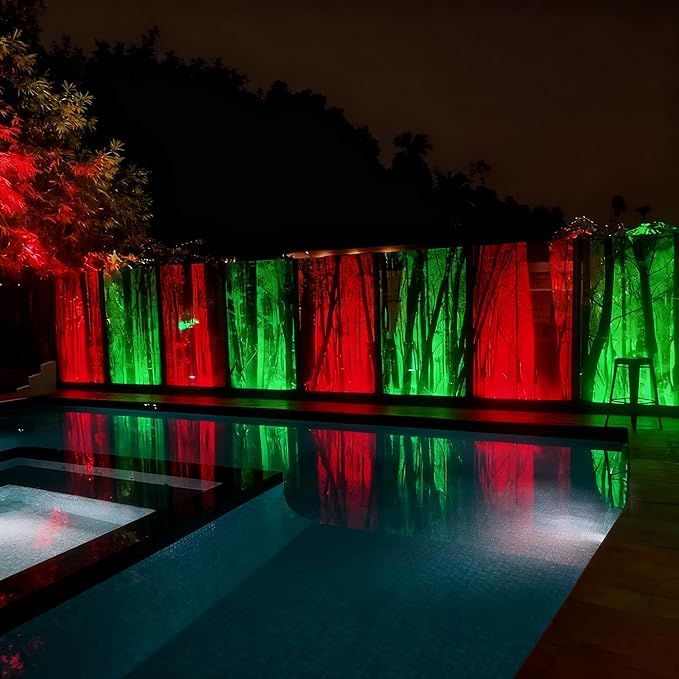 Smart LED Wall Washer Light, 168W (24x7W) RGBCW Color Changing Linear Light Bar with Group and Individual Control, Timing, AC120V Waterproof Outdoor Lighting for Buildings, Hotels, Restaurants