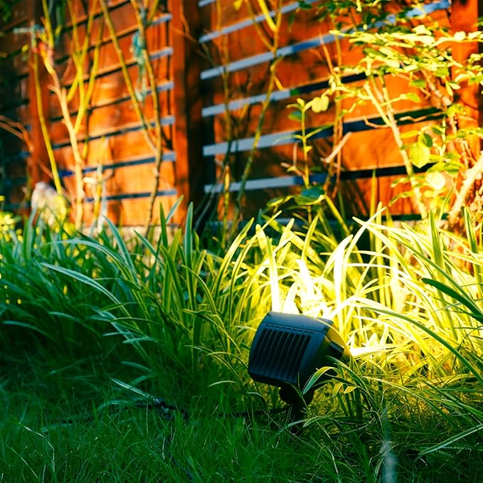 VENUS MANUFACTURING 8 Pack Low Voltage Wall Wash Lights 12V LED Landscape Lighting 18 Watt 600 Lumen Flag Light 2700K Warm White Metal Outdoor Spotlight Black Trees Light for Garden & Yard