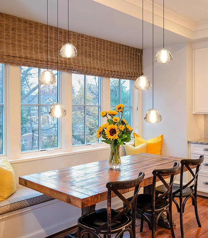 Modern Chandelier Crystal Pendant Light for Kitchen Island Dining Room Bedroom Hallway Black