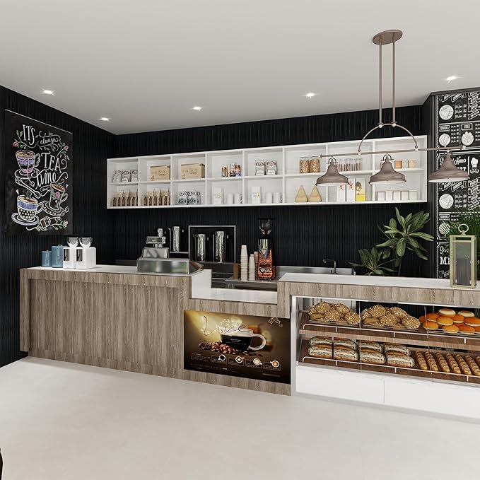 KASARO 3D Faux Wood Wall Panels - 16 Pack (47.2"x4.8") Fluted Slat Paneling for Walls & Ceilings, Adhesive or Nail Install, Waterproof Textured Decor - Living Room, Bedroom, Black