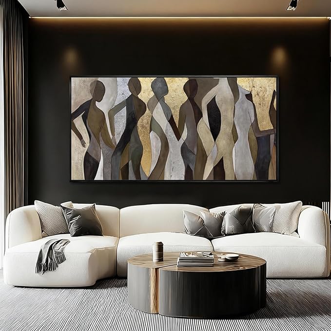 Abstract Canvas Wall Art Textured Print Pictures Contemporary Wall Decor 29"x58" Large Artwork for Living Room Kitchen Art