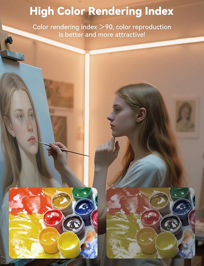 MIWISE COB LED Strip,2700K Warm White 20ft/6.1m,Dimmable Super Bright 24V LED Strip Light,CRI 90+ Flexible Tape Light with RF Remote Timer Function,for Shelf/Cabinet/Bedroom/TV DIY Lighting Project