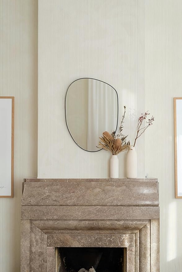 20.8" x 196.8" Grasscloth Peel and Stick Wallpaper, Whinte Neutral Textured Wallpaper for Bedroom Bathroom Office Self-Adhesive Thick Fabric Wall Paper