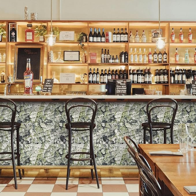 33 Pack 3D Wall Panels for Interior Wall Decor, 12''x12'' Ice Green Marble Effect Accent Textured Wall Panels, Wall Covering Panles for Living Room, Gaming Room, TV Background, Cover 32 Sq.Ft