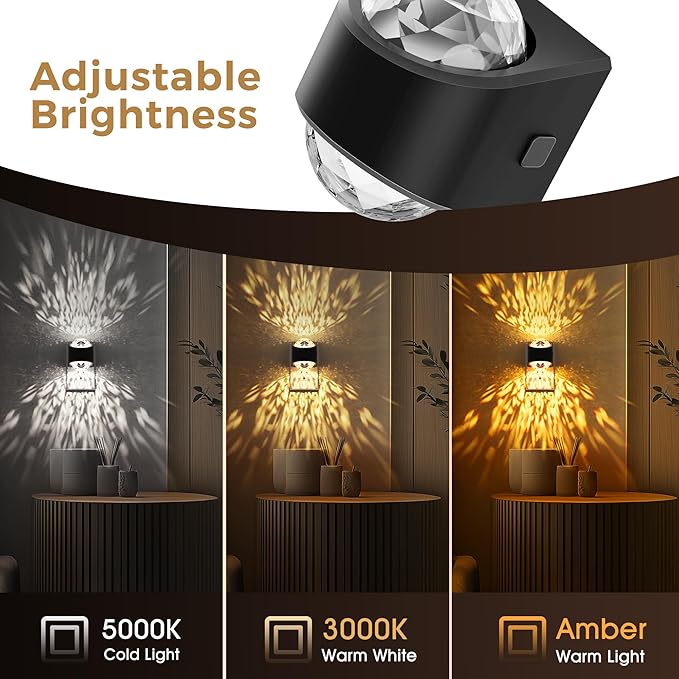 L LOHAS LED Night Lights Plug into Wall 2 Pack,Night Light for Kids with Dusk to Dawn Sensor,1600K/3000K/5000K Projector Light for Kids Playroom Home Theater Party