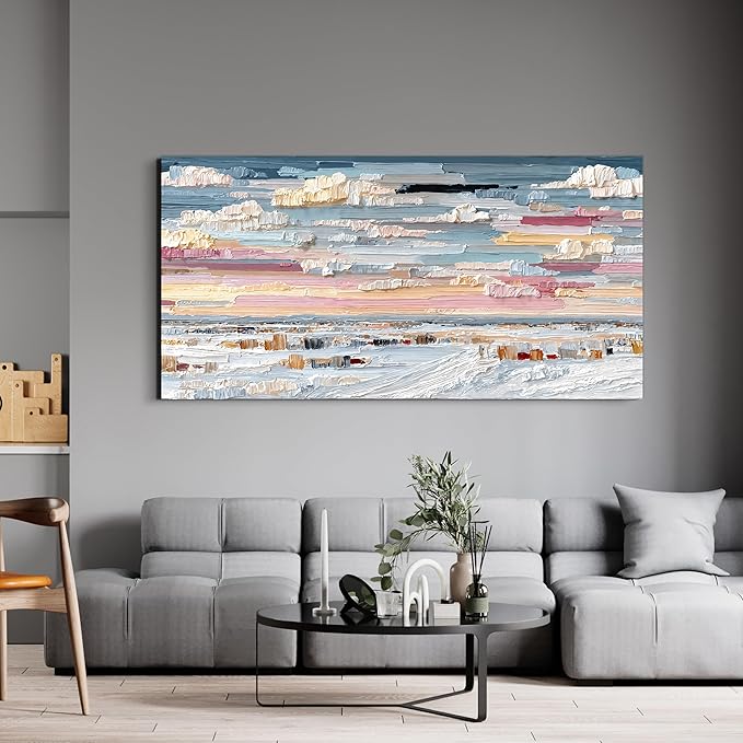 Abstract Canvas Art Wall Decor Wall Pictures For Living Room Canvas Wall Art Decor Large Modern Wall Art Prints Colorful Abstract Wall Art Decor Art Work for Walls Home Bedroom Office Decor 24" X 48"