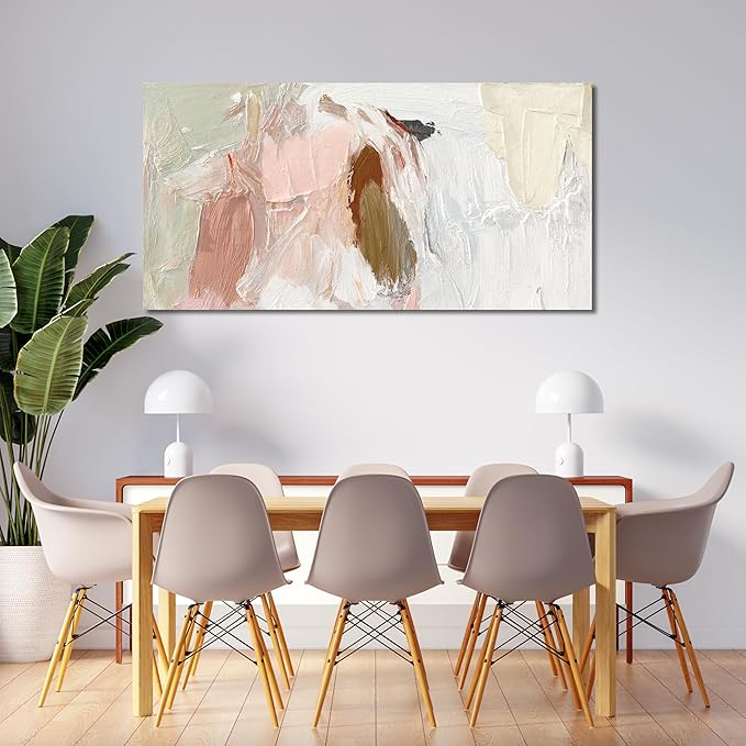 Canvas Wall Art Decor Wall Art Pictures For Living Room Abstract Art Pink and White Wall Art Decor Wall Decoration Abstract Wall Art Prints Art Work For Bedroom Office Kitchen Wall Decor 20" x 40"