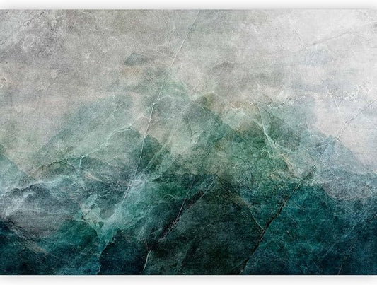 artgeist Wall Mural Abstract 173x124 in - Peel and Stick Self-Adhesive Wallpaper Removable Large Sticker Foil Wall Decor Print Picture Design Marble Stone Look Blue Green a-A-10191-a-a