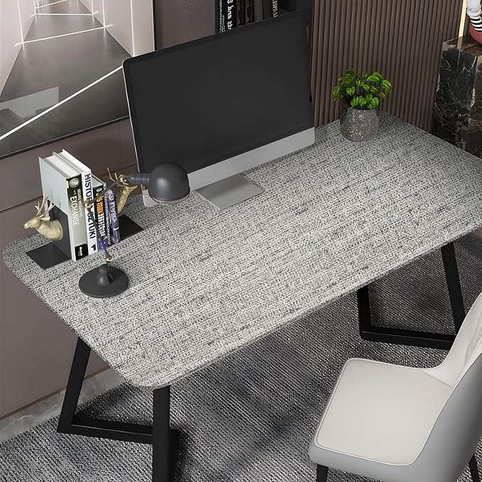 15.75"x393.70" Gray Wallpaper Grasscloth Peel and Stick Wallpaper Faux Linen Textured Removable Wall Paper Self Stick Grey Contact Paper for Wall Decoration Thickened Cabinets Desk Coverings