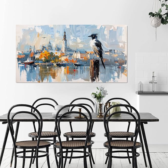 KUPTEU Canvas Wall Art Decor Wall Art Pictures for Living Room Art Work for Wall Decor Modern Landscape Wall Art Prints Artwork for Walls Bird Wall Decorations Bedroom Home Wall Art Decor 20" X 40"