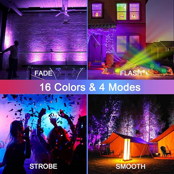 288W LED Wall Washer Light with RF Remote, 28800LM Super Bright Wall Wash Lighting RGBW+5700K Color Changing Waterproof Floodlights for Stages & Events, Landscapes, Billboards, Outdoor & Indoor