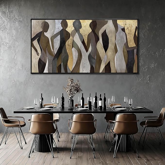 Abstract Canvas Wall Art Textured Print Pictures Contemporary Wall Decor 29"x58" Large Artwork for Living Room Kitchen Art